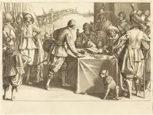 The Hiring of the Troops, c. 1614. Creator: Jacques Callot