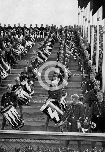 The Hitler Youth, Nuremberg Rally, Germany, 1936. Artist: Unknown