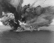 The HMS Barham Exploding After a U-Boat Attack, 1943. Creator: British Pathe Ltd