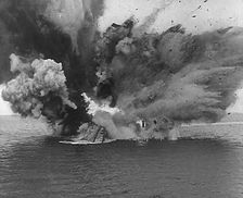 The HMS Barham Exploding After a U-Boat Attack, 1943. Creator: British Pathe Ltd