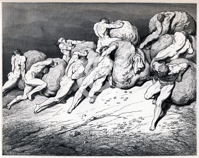 The hoarders and wasters, 1857. Creator: Doré, Gustave (1832-1883).