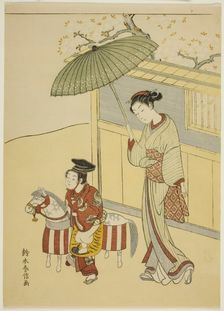 The Hobby Horse, c. 1767/68. Creator: Suzuki Harunobu