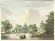 The Hogewoerdse Poort in Leiden seen from the Singel, 1786-1839. Creator: Pieter Gerardus van Os