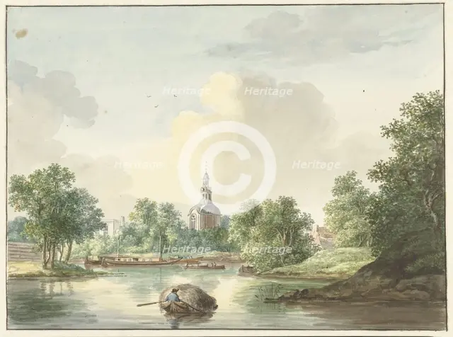The Hogewoerdse Poort in Leiden seen from the Singel, 1786-1839. Creator: Pieter Gerardus van Os.