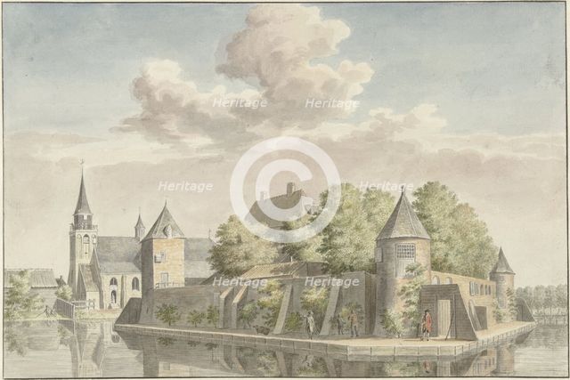 The Hof van Putten and the church of Geervliet, 1749-1757. Creator: Cornelis Pronk.