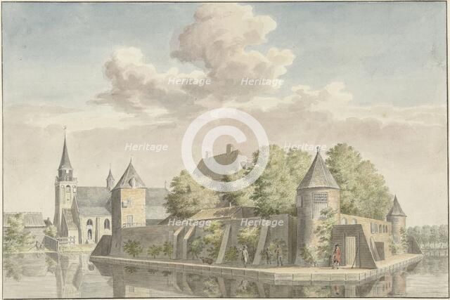 The Hof van Putten and the church of Geervliet, 1749-1757. Creator: Cornelis Pronk.