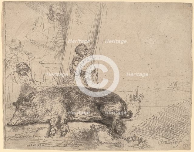 The Hog, 1643. Creator: Rembrandt Harmensz van Rijn.
