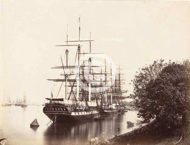 The Hoogly River by Fort William, 1858-61. Creator: Unknown.