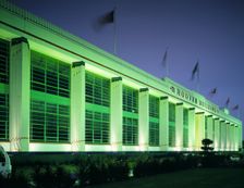 The Hoover Building at night, Western Avenue, Ealing, London, 1995. Artist: N Corrie