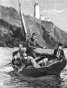 'The Holiday Season - Fishing Off The Start Lighthouse 1891. Creator: Percy Macquoid