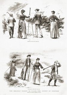'The Holiday Season in Wales--The Ascent of Snowdon 1891. Creator: Arthur Hopkins
