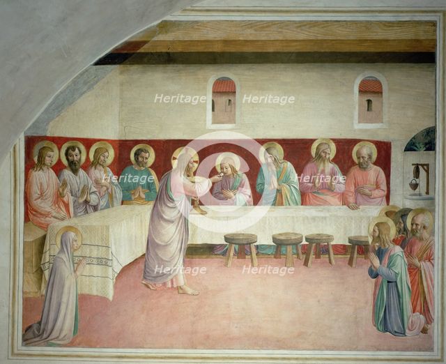 The Holy Communion and the Last Supper. Artist: Angelico, Fra Giovanni, da Fiesole (ca. 1400-1455)