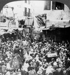 The Holy Carpet Parade with the Mahmal, Cairo, Egypt 1905.Artist: Underwood & Underwood