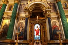 The Holy Doors and iconostasis, St Isaac's Cathedral, St Petersburg, Russia, 2011. Creator: Sheldon Marshall