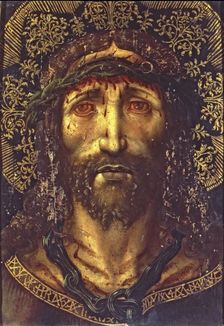 The Holy Face tempera on wood by John Gascó