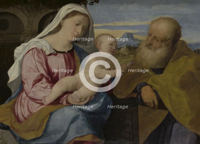 The Holy Family, 1513-1514. Creator: Palma il Vecchio, Jacopo, the Elder (1480-1528).