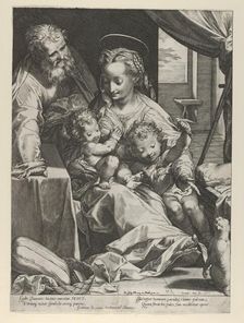 The Holy Family, 1577. Creator: Cornelis Cort