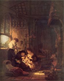 The Holy Family 1640, (1967). Creators: School of Rembrandt van Rijn, Ferdinand Bol