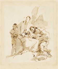 The Holy Family, 1754/1762. Creator: Giovanni Battista Tiepolo