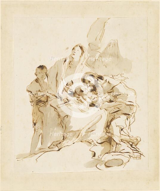 The Holy Family, 1754/1762. Creator: Giovanni Battista Tiepolo.