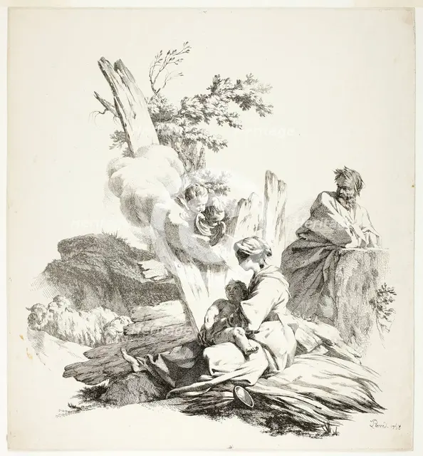 The Holy Family, 1758. Creator: Jean Baptiste Marie Pierre.