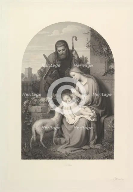 The Holy Family, mid 19th-19th century. Creator: Josef Kohlschein.