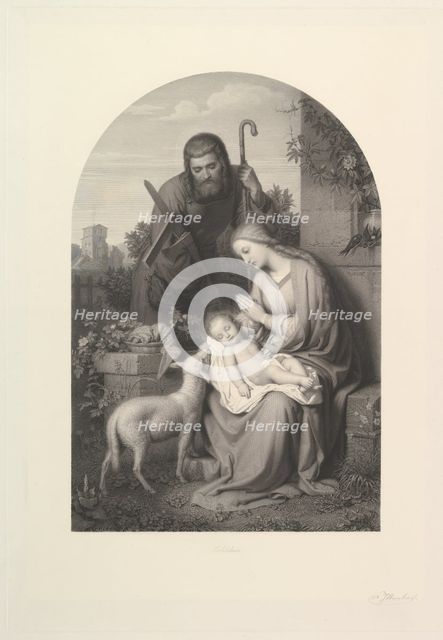 The Holy Family, mid 19th-19th century. Creator: Josef Kohlschein.