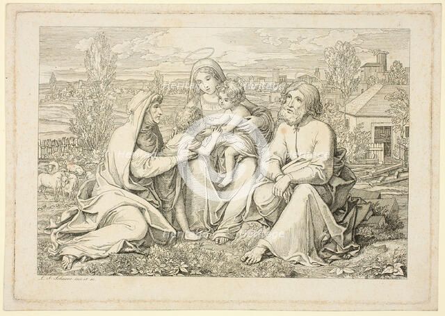 The Holy Family, n.d. Creator: Ludwig Ferdinand Schnorr von Carolsfeld.