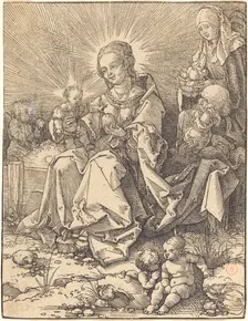 The Holy Family on a Grassy Bench, 1526. Creator: Albrecht Durer