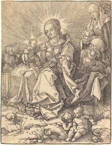 The Holy Family on a Grassy Bench, 1526. Creator: Albrecht Durer