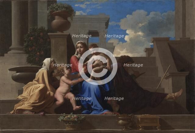 The Holy Family on the Steps, 1648. Creator: Nicolas Poussin (French, 1594-1665).