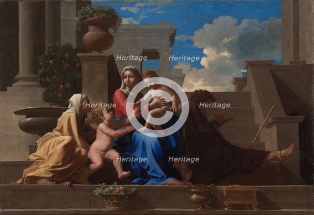 The Holy Family on the Steps, 1648. Creator: Nicolas Poussin (French, 1594-1665).