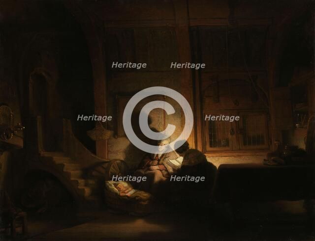 The Holy Family at Night, c.1642-c.1648. Creator: Workshop of Rembrandt.
