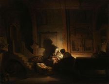 The Holy Family at Night, c.1642-c.1648. Creator: Workshop of Rembrandt
