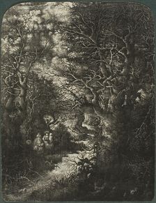 The Holy Family at Rest Beside a Stream, 1853. Creator: Rodolphe Bresdin