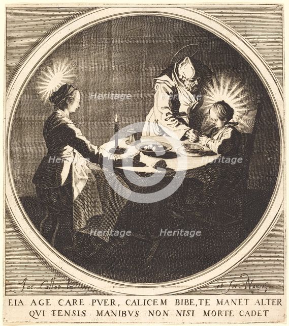The Holy Family at Table, c. 1628. Creator: Jacques Callot.