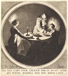 The Holy Family at Table, c. 1628. Creator: Jacques Callot