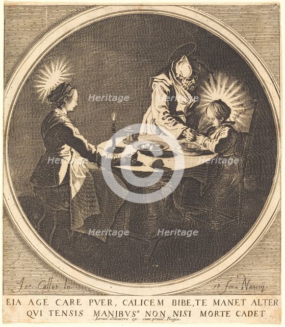 The Holy Family at Table, c. 1628. Creator: Jacques Callot.