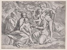 The Holy Family attended by Angels, ca. 1642-44. Creator: Pietro Testa