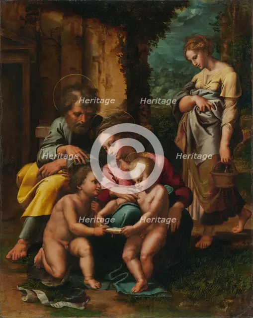 The Holy Family, about 1520-1523. Creator: Giulio Romano.