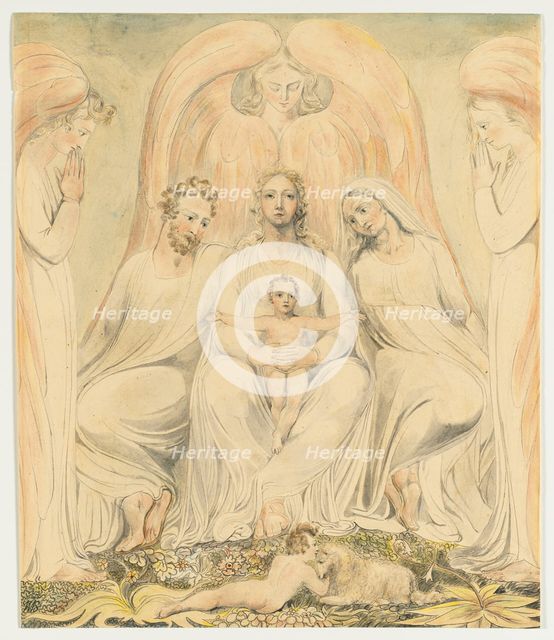 The Holy Family (also known as Christ in the Lap of Truth), c. 1805. Creator: William Blake (British, 1757-1827).