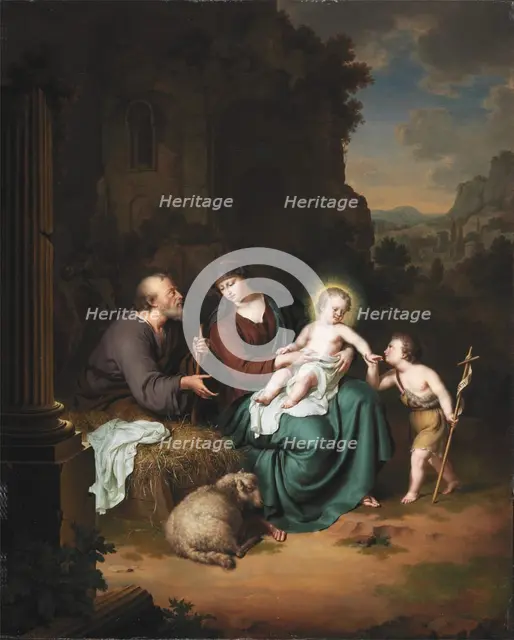 The Holy Family and Saint John the Baptist, 1708. Creator: Willem van Mieris.