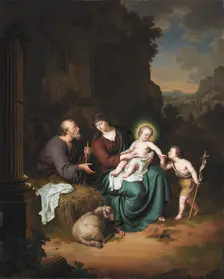 The Holy Family and Saint John the Baptist, 1708. Creator: Willem van Mieris
