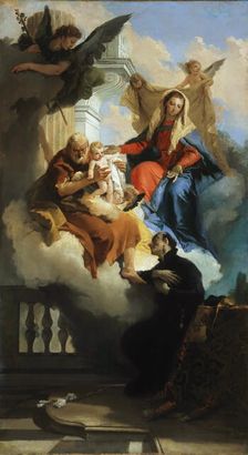 The Holy Family Appearing in a Vision to Saint Cajetan, ca 1735. Creator: Tiepolo, Giambattista (1696-1770)