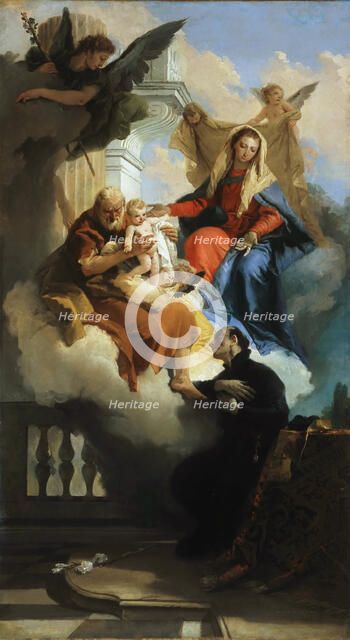 The Holy Family Appearing in a Vision to Saint Cajetan, ca 1735. Creator: Tiepolo, Giambattista (1696-1770).