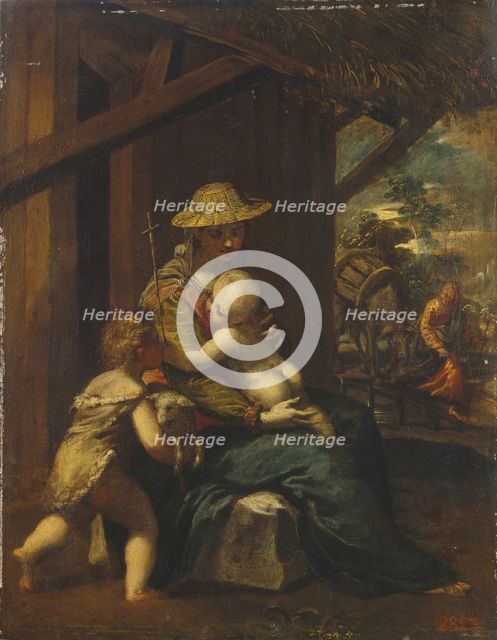 The Holy Family. Artist: Scarsellino (Scarsella), Ippolito (1551-1620)