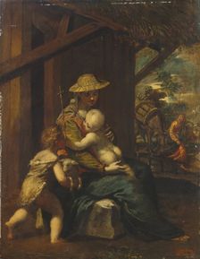 The Holy Family. Artist: Scarsellino (Scarsella), Ippolito (1551-1620)