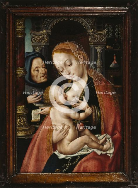 The Holy Family, ca 1523-1530. Creator: Cleve, Joos van, Circle of  .