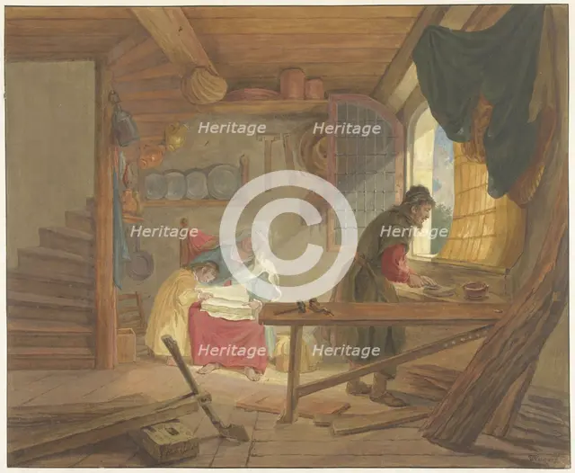 The Holy Family in Joseph's workshop, 1747-1812. Creator: Tethart Philip Christian Haag.