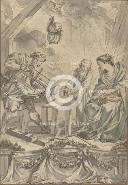 The Holy Family in the Carpenter's Shop, c. 1755. Creator: Charles Eisen.